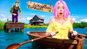 АЛИНКА СБЕЖАЛА НА ЛОДКЕ ОТ РЫБАКА В СИМУЛЯТОРЕ ШКОЛЬНИКА! АКТ 3: УЖАС РЫБАКА!