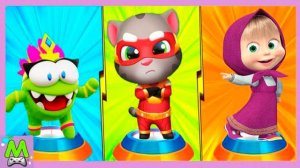 Говорящий Том против Маши и Ам Няма.Гонка Любителей Конфет.Кто Самый Быстрый