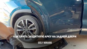 Как снять защитную арку/накладку задней двери на Джили Монжаро/Geely Monjaro