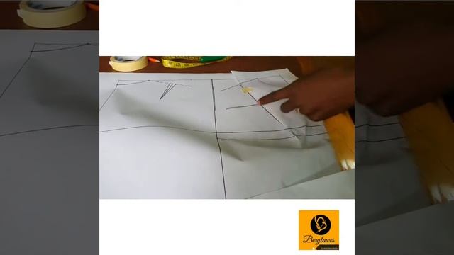 How to draft a basic bodice pattern with shoulder dart (For beginners)Part 2 смотреть онлайн