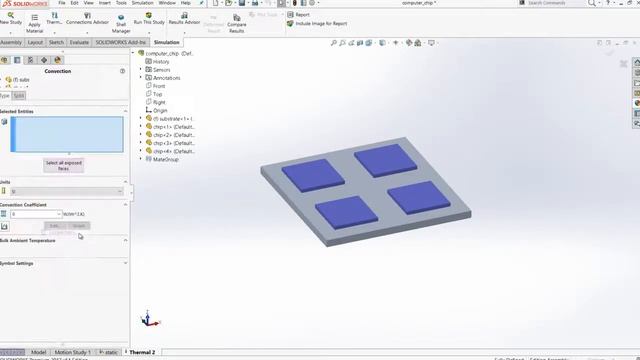 Electronic thermal analysis in SOLIDWORKS смотреть онлайн