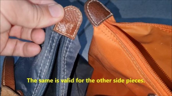 Real vs good replica Longchamp bag. How to tell original Longchamp handbags le pliage