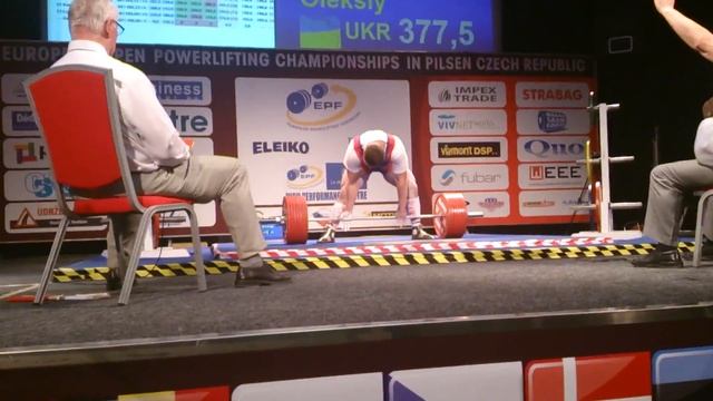 Oleksiy Bychkov 377,5 kg deadlift @ 105 kg смотреть онлайн
