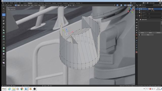 blender 2.8 Tutorial model a coastguardship part 18 смотреть онлайн