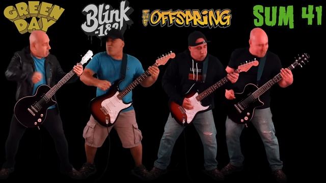 Green Day VS Blink 182 VS The Offspring VS Sum 41 (Guitar Riffs Battle) смотреть онлайн