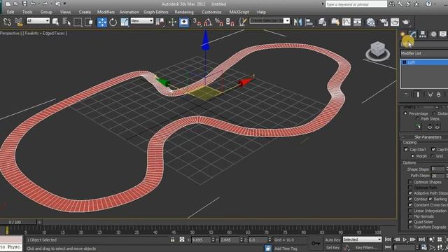 Create and texture curved roads in 3dsmax смотреть онлайн