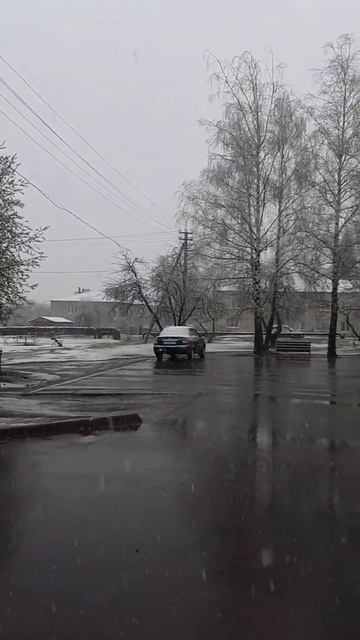 У природы нет плохой погоды. снег в Орле 26 апреля 2021 г.