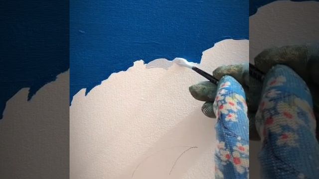 Написание картины «Ярко-белые облака», 2019