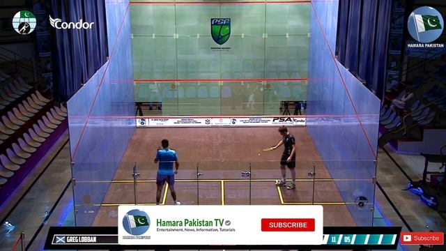 A Squash Match Between Mustafa Asal & Greg Loban CAS International Squash  2019 At Islamabad