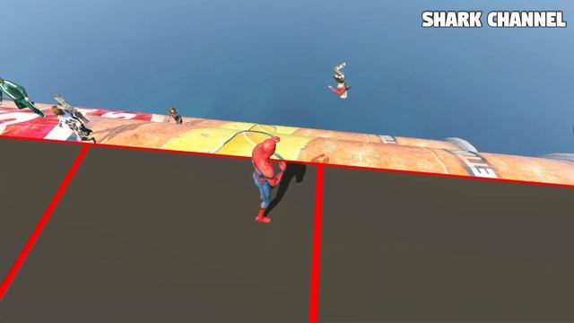 GTA 5 Water Ragdolls | MEGALODON vs SPIDERMAN Jumps/Fails (Funny Moments) Ep.14 смотреть онлайн