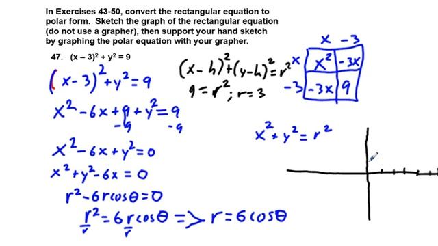 Precalculus Chapter 6.4 Exercises 43-52 Convert Rectangular Form Equations to Polar Form смотреть онлайн