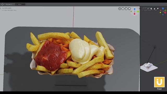 Laserscan Demo French Fries Blender 3D Eevee смотреть онлайн
