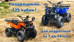 Видеообзор квадроциклов 125 кубов , на вариаторе , для подростков от 7 до 14 лет