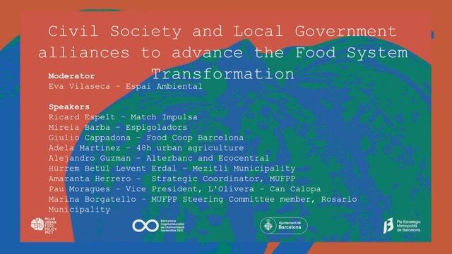7th MUFPP Global Forum Barcelona | Civil Society and Local Government alliances | 19 October 2021 E смотреть онлайн
