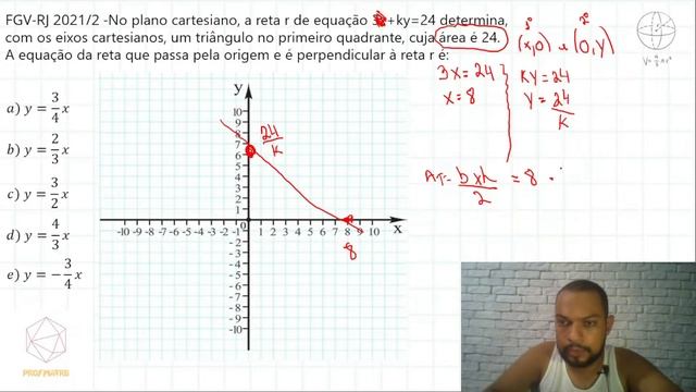Preparatório CBMERJ - FGV 2021  - Geometria Analítica