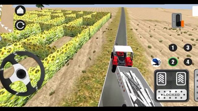 sidhu moose wala tractor song || indian tractor farming simulator game - HMT heavy tractor game 202 смотреть онлайн