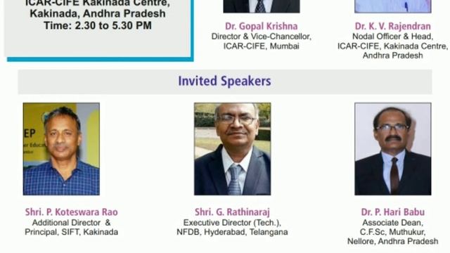 ICAR CIFE 1Day Webinar//AQUA ENVISION//FUTURE SUSTAINABLE SPECIES