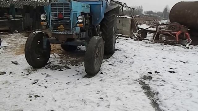 Пахота морозом МТЗ- 80 !!! Ещё один из дней тракториста!!! смотреть онлайн
