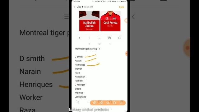 MON vs ERO canada global t20 9th match dream11 team and tips смотреть онлайн