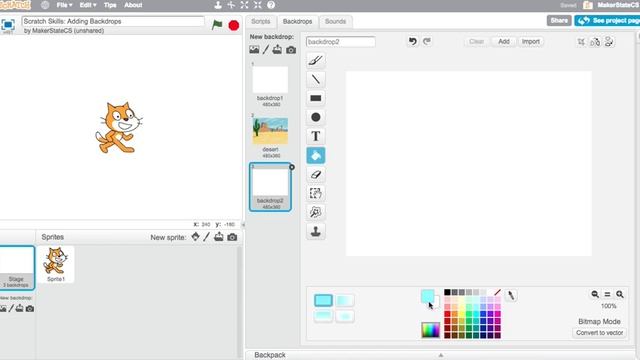 Scratch Skills: Adding Backdrops смотреть онлайн