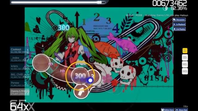 Osu! - Hatsune Miku - With a Dance Number [0108 style] смотреть онлайн