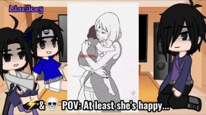Sasuke's react to Sakura and Sarada