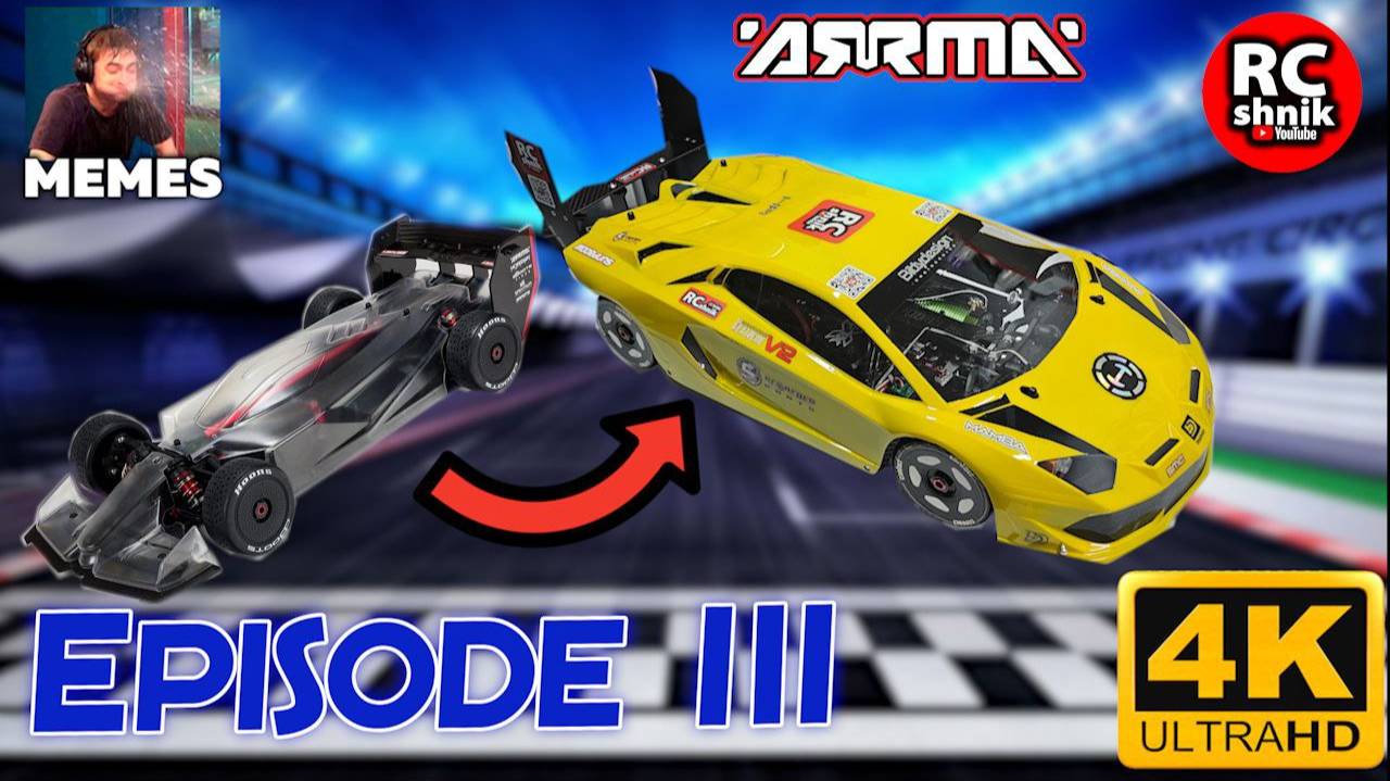 Arrma Limitless V2 LAMBORGHINI. Покраска RC корпуса.