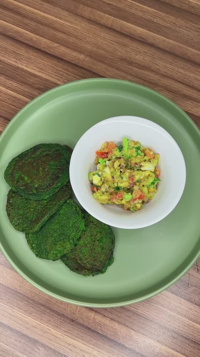 Оладьи из шпината🌿