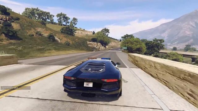 Police Lamborghini Aventador Automatic Spoiler 7.5 - GTA V _REVIEW смотреть онлайн