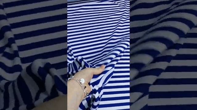 Трикотаж полоска. Синий с белым. смотреть онлайн