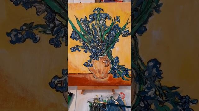 Irises. 🎨 Acrylic painting. 🖌 | Ирисы. Акриловая живопись. 🎨 | אירוסים. 🖌🌸🌸🌸 смотреть онлайн