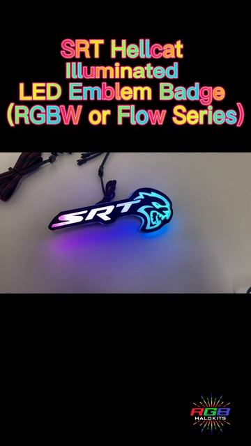 SRT Hellcat Illuminated LED Emblem Badge (RGBW or Flow Series) #shorts смотреть онлайн