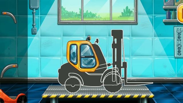 Детские машинки.Автовышка кран для детей грузовики эксоаторы Стройка.