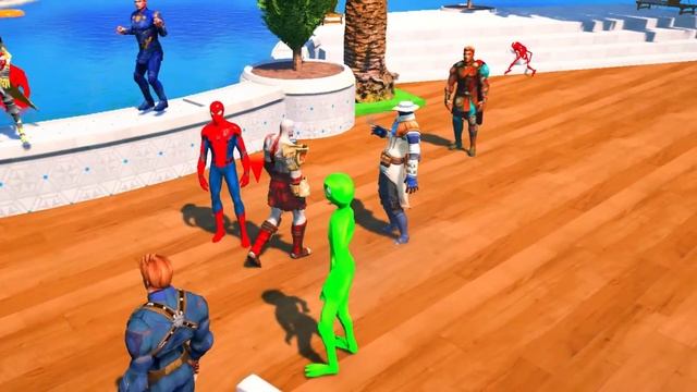 DESI Avengers And Godzilla Attacked By Black Saitama In GTA 5 | GTA V GAMEPLAY #208