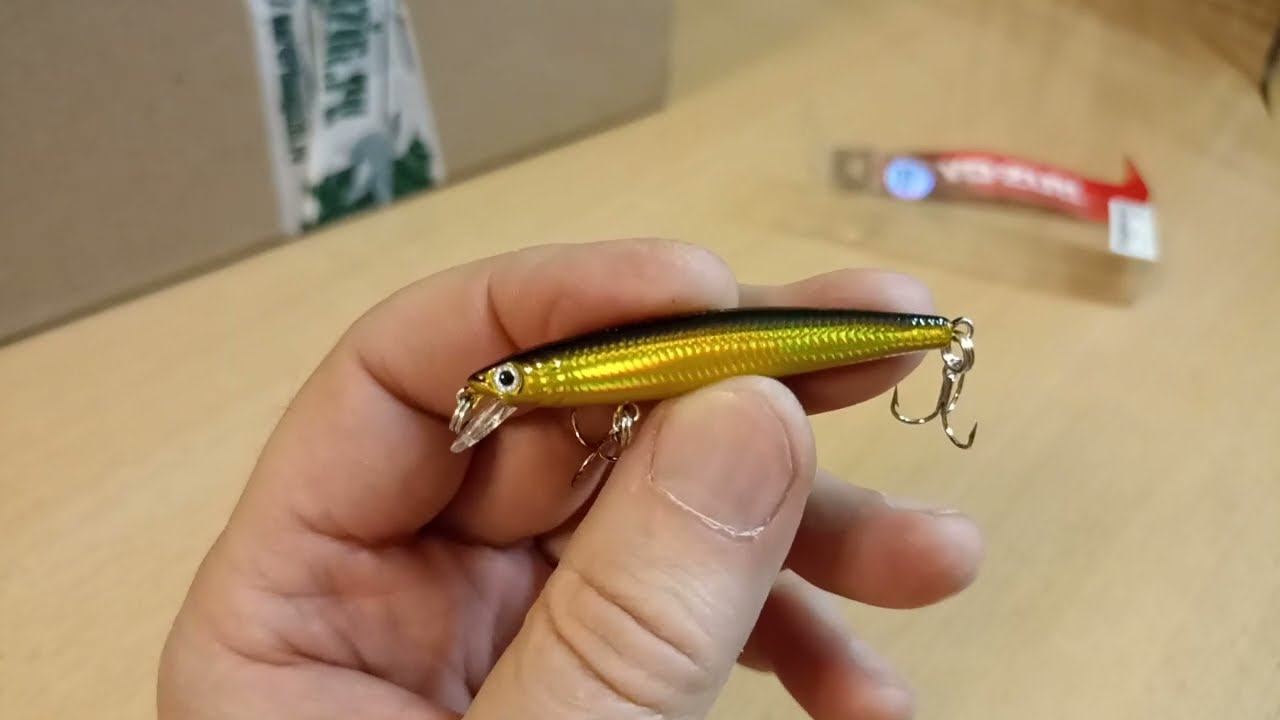 Распаковка посылки с воблером Yo-Zuri Pins Minnow Laser по заказу Fmagazin