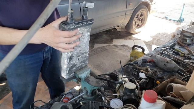 Разбор радиатор печки. Heater radiator disassembly смотреть онлайн