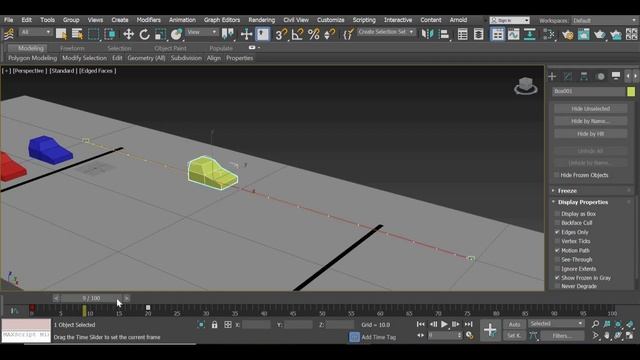 3DS Max 2019 First Aniamtion - Car Race смотреть онлайн