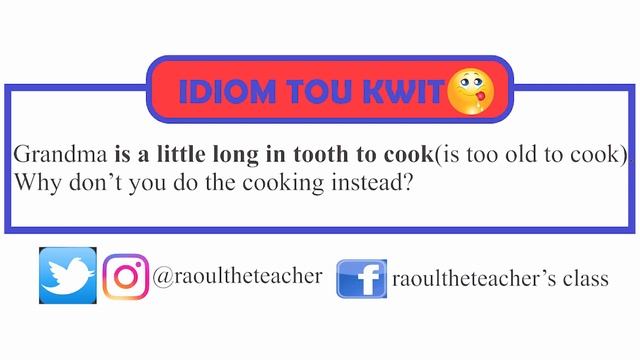 Idiom Tou Kwit - To be long in tooth смотреть онлайн