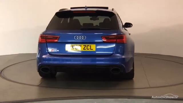 KV67ZCL AUDI A6 RS6 PLUS AVANT TFSI QUATTRO BLUE 2017, Nottingham Audi смотреть онлайн