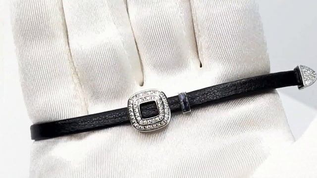 Кожаный браслет Hit Crystal