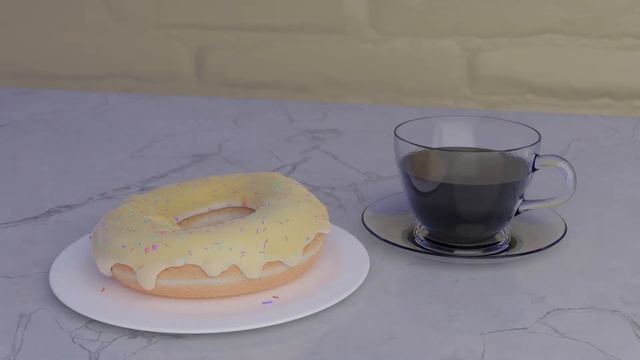 Пончик с кофе (обучение)