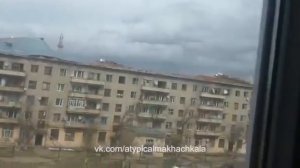 Нетипичная Махачкала Сильный ветер в Махачкале