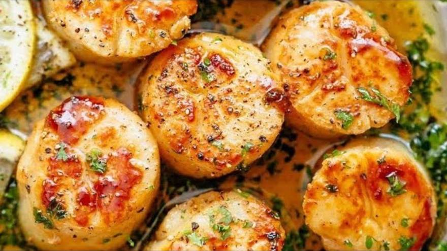 Как Приготовить Морские Гребешки. Вкусный и Быстрый Рецепт Гребешков. смотреть онлайн