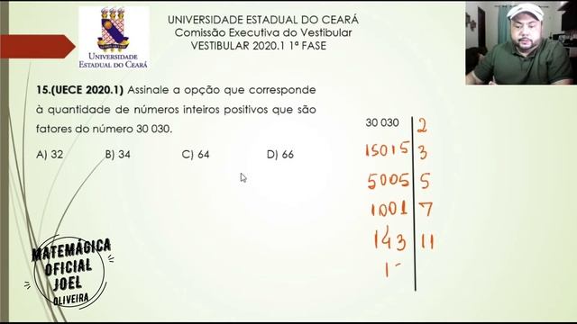 VESTIBULAR-UECE 2020.1-QUESTÃO 15 MATEMÁTICA смотреть онлайн