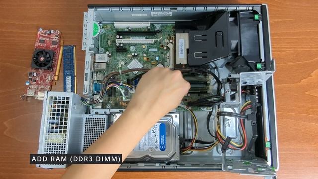 HP COMPAQ ELITE 8300 - Teardown, upgrade RAM, SSD, and GPU in 4K (small form factor) смотреть онлайн