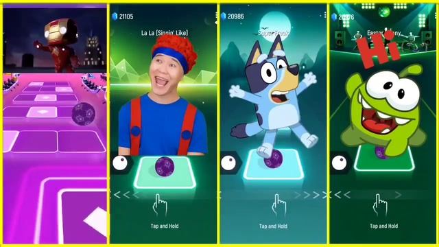 Pocoyo 🆚 Baby Shark 🆚 Bluey Bingo 🆚 Funko Pop Marvel | Cocomelon Tiles Hop EDM Rush смотреть онлайн