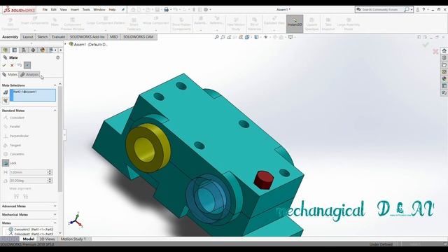 solidworks 2021 course content Assembly of Double Bearing смотреть онлайн
