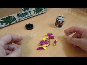 Распаковка посылки с силиконовой приманкой Trixbait TroutMania Lohmatka