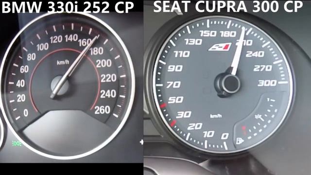 0-210 BMW F30 330i 252 CP VS SEAT CUPRA 300 CP смотреть онлайн