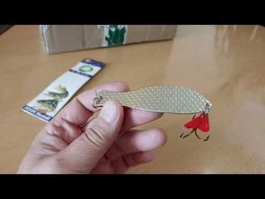 Распаковка посылки с блесной BAT Viva Twin двойная 5218  по заказу Fmagazin